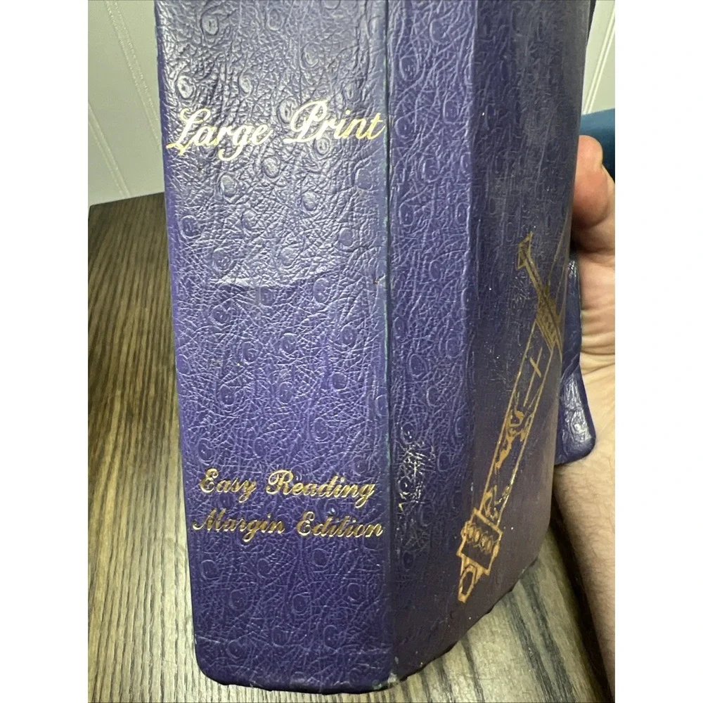 God's Holy Bible King James Version KJV Purple Easy Reading Margin Edition 1999